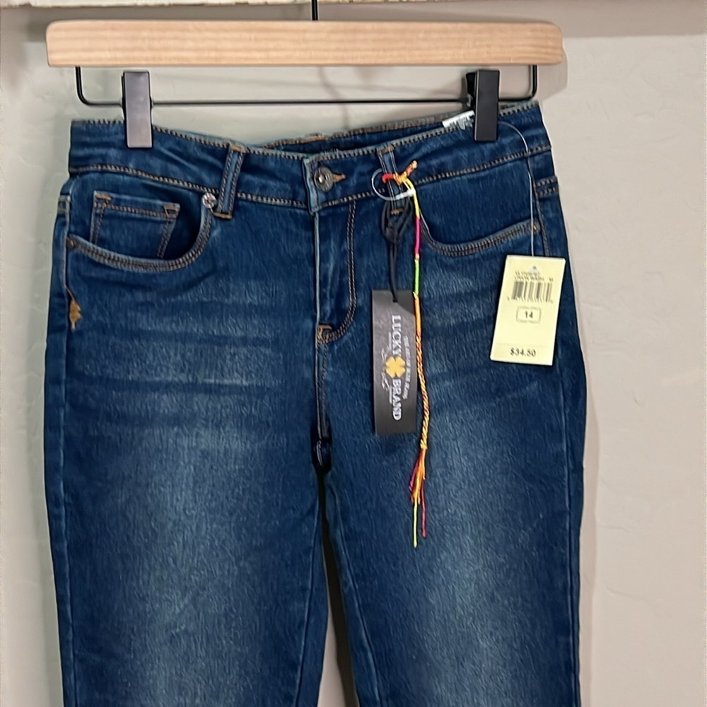 Lucky Brand Girls Jeans Zoe Jeggings Skinny Adjustable Waist Stretchy Comfy Blue - Picture 3 of 14